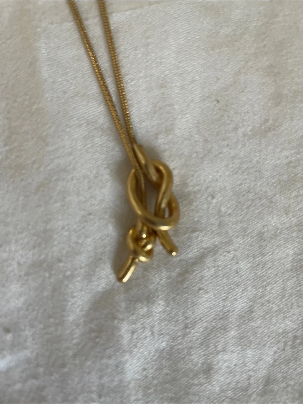 Madewell Gold Knot Lariat Necklace - Picture 3 of 5